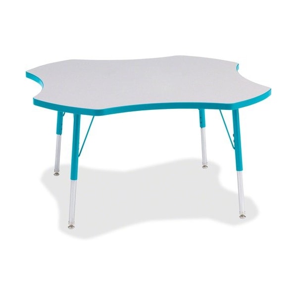 Jonti-Craft TABLE, FOUR LEAF, 48in, GY/TL JNT6453JCA005 - main